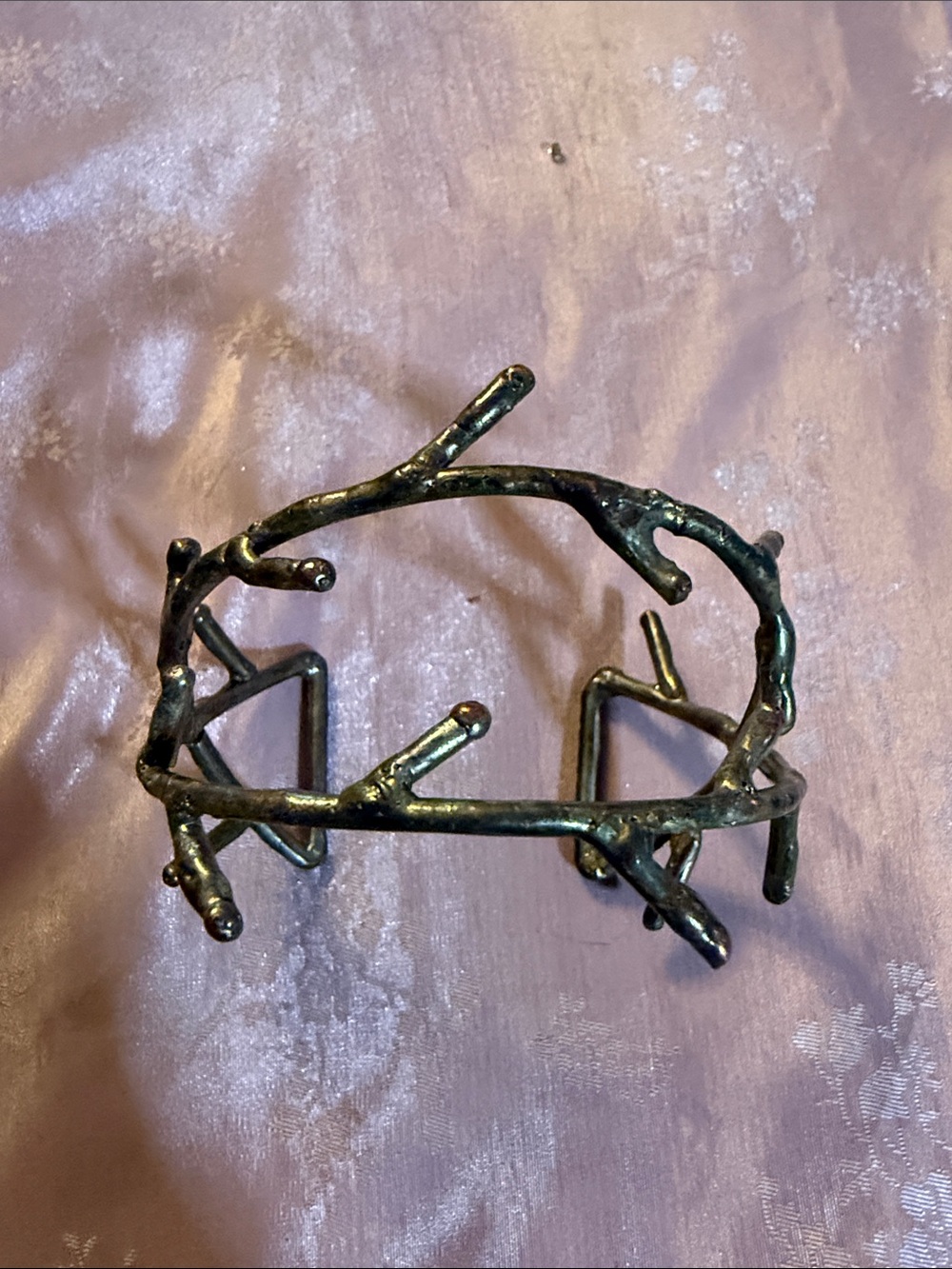 Twig Branch Cuff Bracelet - Dark Metallic
